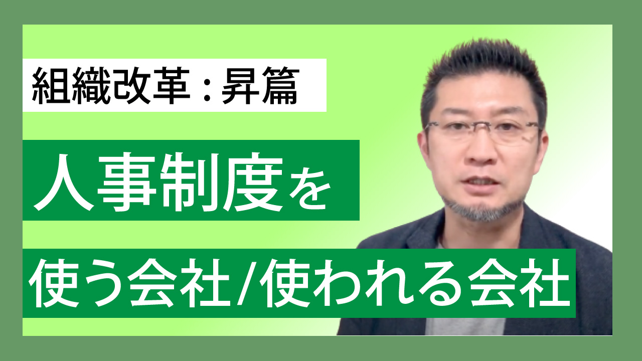 組織改革: 昇篇 人事制度を使う会社/使われる会社